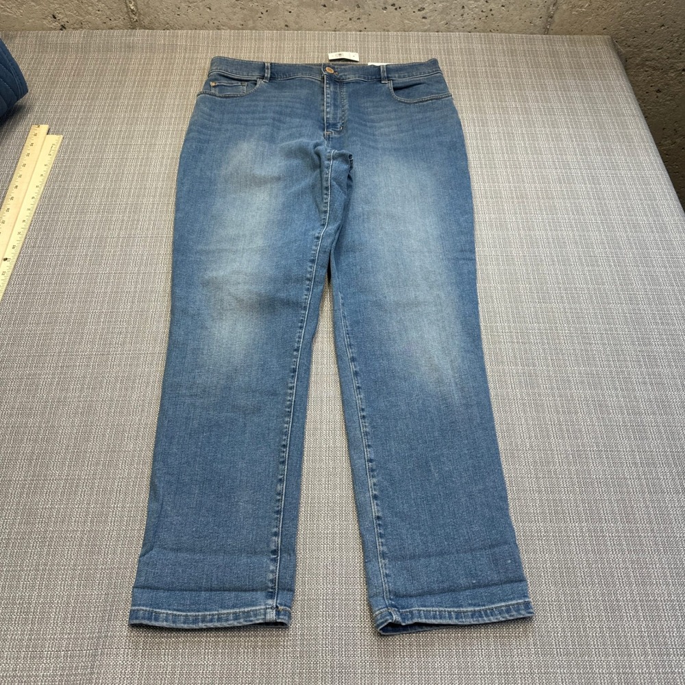 New Ann Taylor Factory Jeans‎ size 10 Girlfriend Mid Rise Ankle Blue Denim